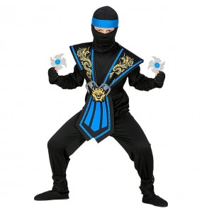 Ninja Kombat blau Kostüm für Jungen