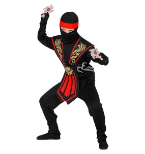 Ninja Kombat rot Kostüm für Jungen