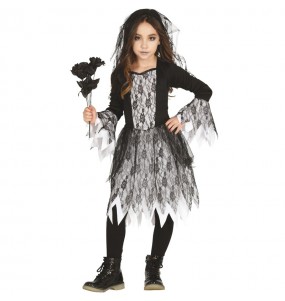 Gothic Leichenbraut Kostüm für Mädchen