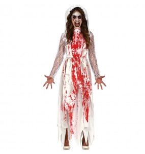 Blutige Braut Kostüm Frau für Halloween Nacht