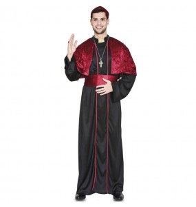 Schwarzes Bischofskostüm für Männer