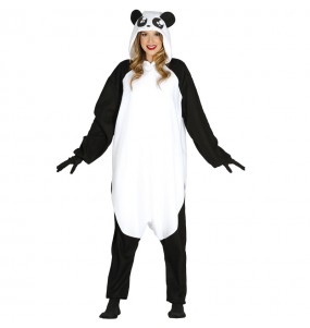 Pandabär Onesie Erwachseneverkleidung für einen Faschingsabend