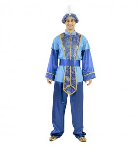 Blauer Pagenkopf der Heiligen Drei Könige Kostüm für Herren