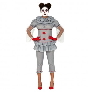IT Killer Clown Kostüm Frau für Halloween Nacht