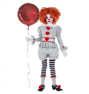 Verkleiden Sie die Clown ES PennywiseMädchen für eine Halloween-Party