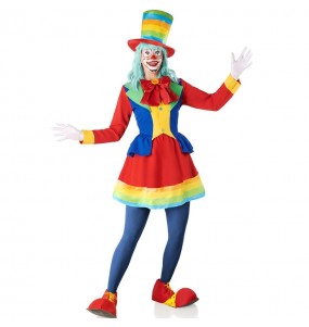 Buntes Clown Kostüm für Damen