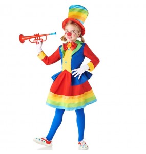 Freches Clown Kostüm für Mädchen