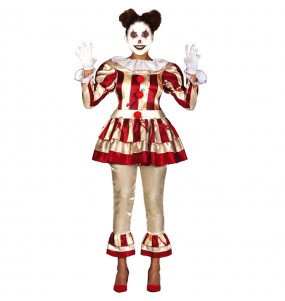 Geistesgestört Clown Kostüm Frau für Halloween Nacht