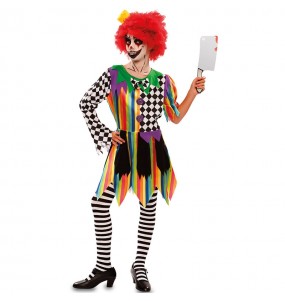 Verkleiden Sie die Clown Verfluchter Mädchen für eine Halloween-Party