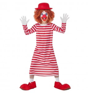 Rot-weiß gestreifter Clown Kinderverkleidung, die sie am meisten mögen