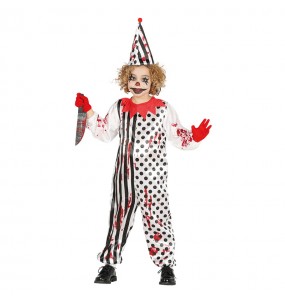 Blutige Killer Clown Kinderverkleidung für eine Halloween-Party