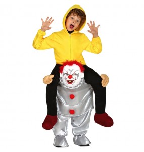 Killer Clown - ES Huckepack Kinderverkleidung für eine Halloween-Party
