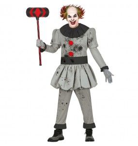 Verkleidung Killer Clown Erwachsene für einen Halloween-Abend