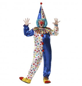 Blauer Clown Kostüm für Jungen
