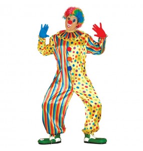 Verkleidung Bunter Clown Erwachsene für einen Halloween-Abend