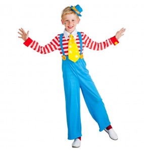 Clown mit Hosenträgern Kinderverkleidung, die sie am meisten mögen