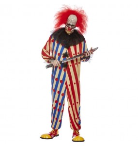 Verkleidung Gruseliges Clown Erwachsene für einen Halloween-Abend