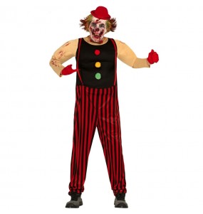 Verkleidung Verrückter Clown Erwachsene für einen Halloween-Abend