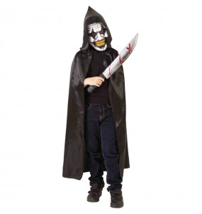 Verrückter Clown mit Kapuze Kinderverkleidung für eine Halloween-Party