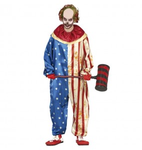 Patriotischer Clown Kostüm für Herren