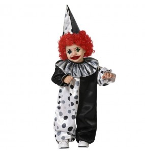 Killer-Pierrot-Clown Kostüm für Babys 