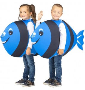 Dunkelblauer Fisch Kostüm für Jungen
