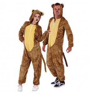 Leoparden Pyjama Erwachseneverkleidung für einen Faschingsabend