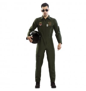 Kampfpilot Erwachseneverkleidung für einen Faschingsabend