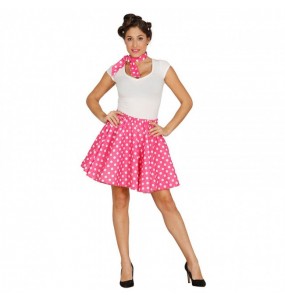 Kostüm Sie sich als Pin-up 60er Jahre RosaKostüm für Damen-Frau für Spaß und Vergnügungen