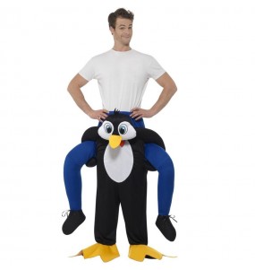 Huckepack Pinguin Erwachseneverkleidung für einen Faschingsabend