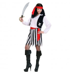 Klassischer Piratin Kostüm für Damen