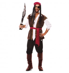 Pirat mit Weste Erwachseneverkleidung für einen Faschingsabend