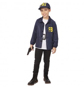 Kostüm für Jungen und Mädchen von FBI-Polizei
