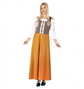 Mittelalterlicher Gastwirtin Kostüm für Damen