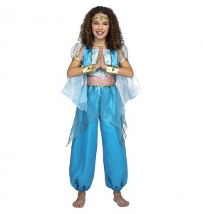 Türkisfarbene arabische Prinzessin Mädchenverkleidung, die sie am meisten mögen
