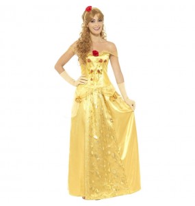 Goldene Prinzessin Belle Kostüm für Damen