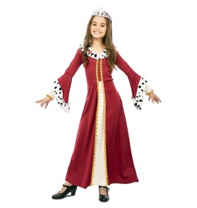 Deluxe Rote Prinzessin Kostüm für Mädchen