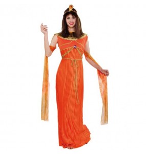 Kostüm Sie sich als Orange ägyptische Königin Kostüm für Damen-Frau für Spaß und Vergnügungen