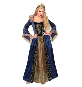 Deluxe Mittelalterliches Königin Kostüm für Damen