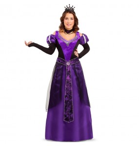 Lila Mittelalterliche Königin Kostüm für Frauen