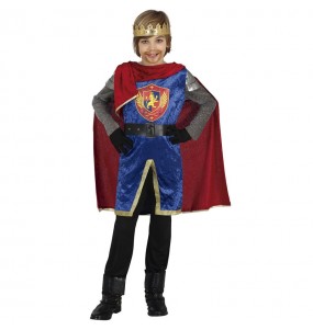 Mittelalterlicher König Blau Kostüm für Jungen