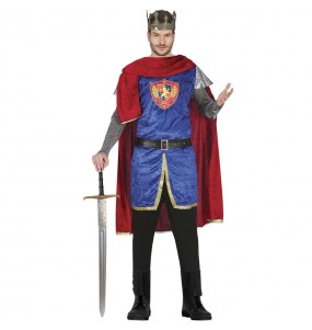 Roter mittelalterlicher König Kostüm für Herren