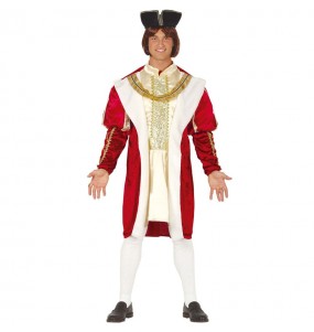Renaissance König Erwachseneverkleidung für einen Faschingsabend