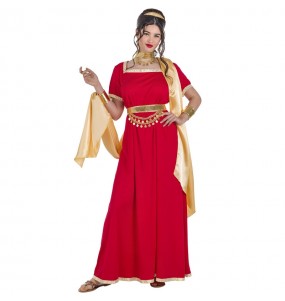Rot-goldene Römerin Kostüm für Damen
