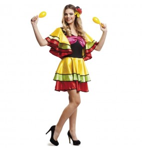Kostüm Sie sich als Brasilianisches Rumbatänzerin Kostüm für Damen-Frau für Spaß und Vergnügungen