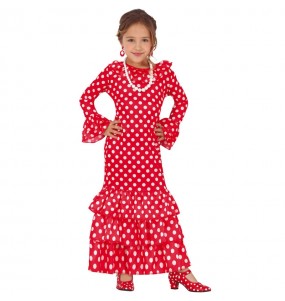 Rotes Flamenco-Tänzerin Kostüm für Mädchen