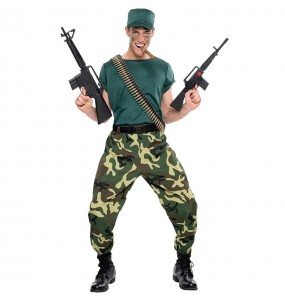 Paramilitärisch Soldat Erwachseneverkleidung für einen Faschingsabend