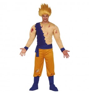 Son-Goku Super Saiyan Erwachseneverkleidung für einen Faschingsabend