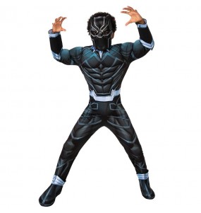 Disfraz de Superhéroe Black Panther deluxe para niño
