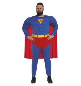 Superheld mit Muskeln Erwachseneverkleidung für einen Faschingsabend